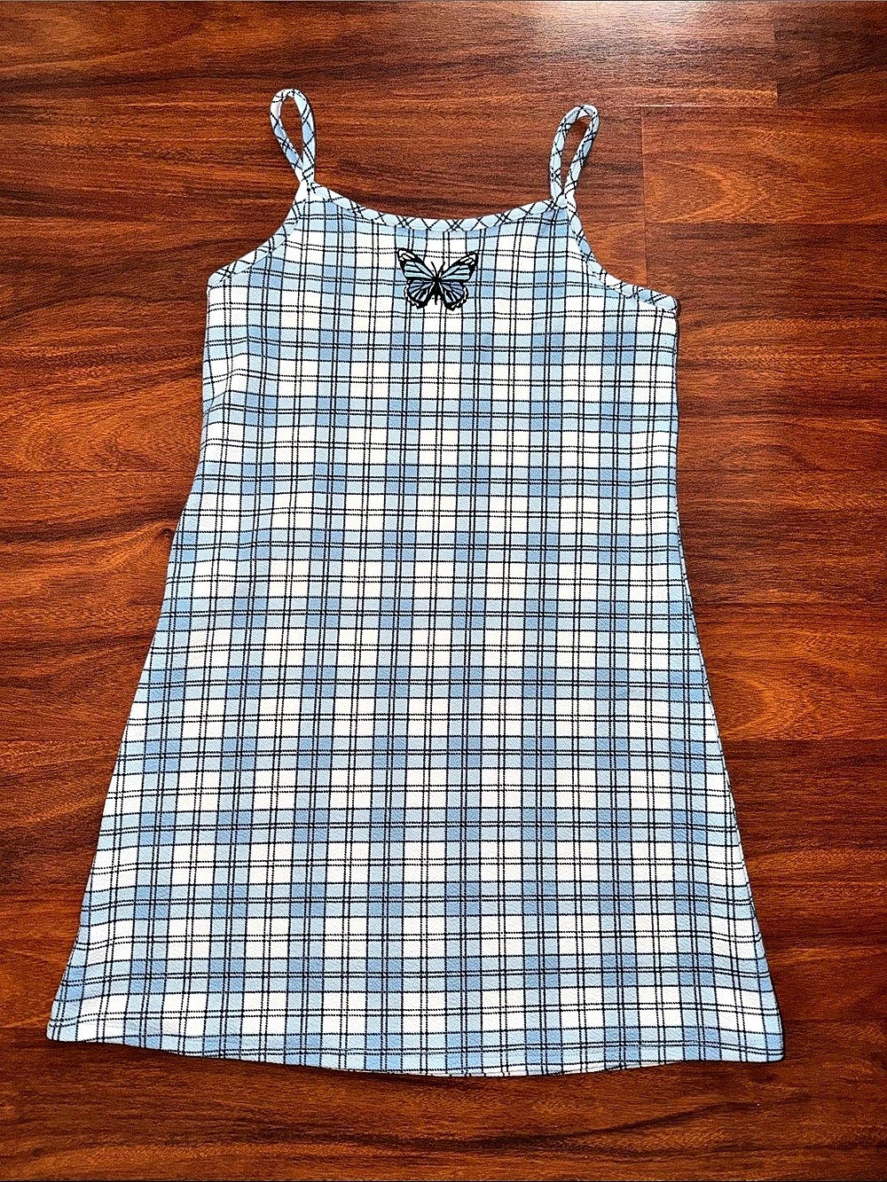 Girl's Plaid Spaghetti Strap Dress